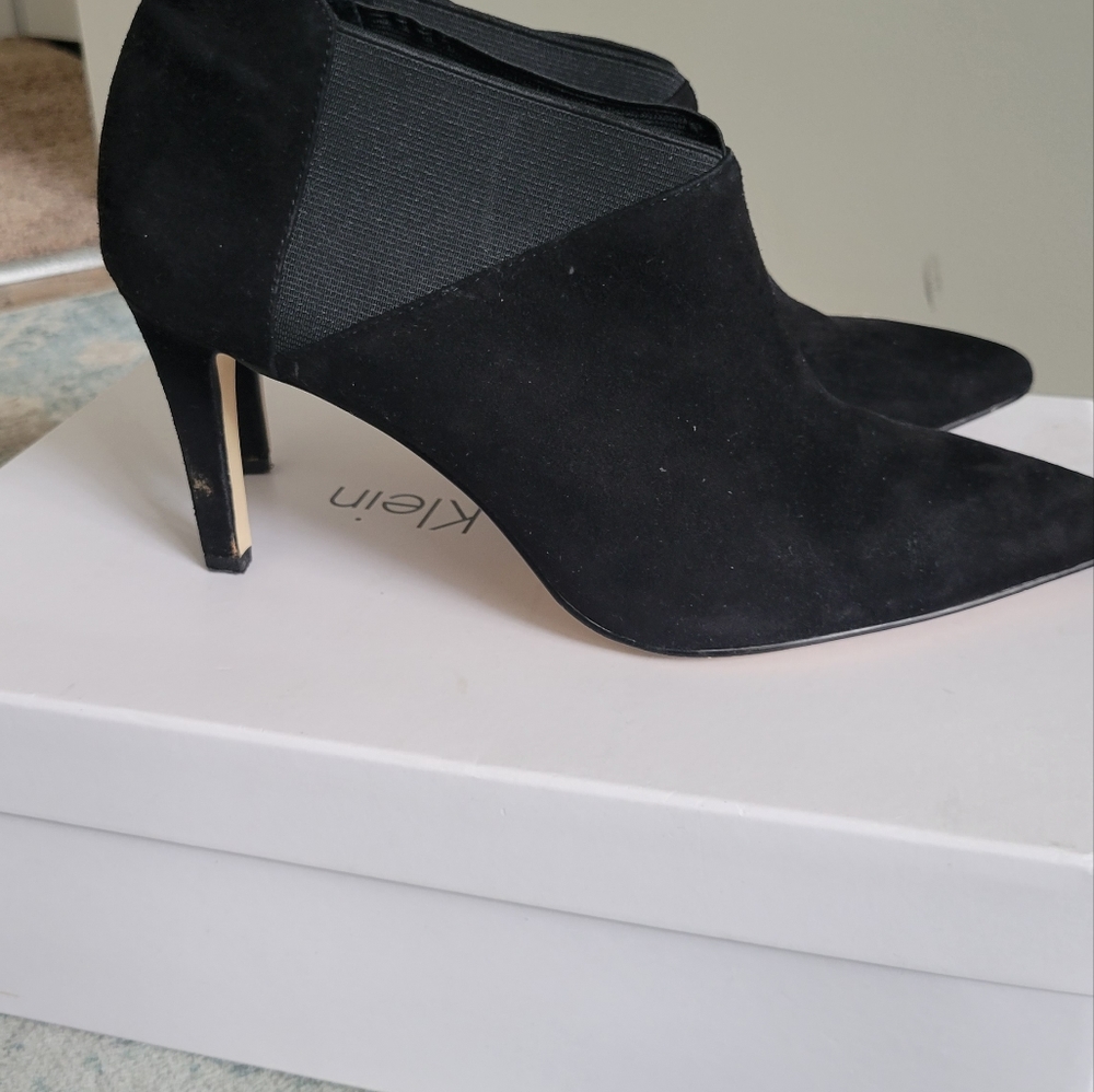 Calvin Klein suede booties